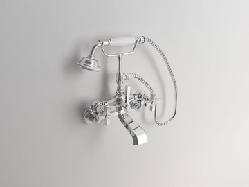 CROWE - 2 hole wall-mounted bathtub tap with hand shower by Park Avenue - view 2